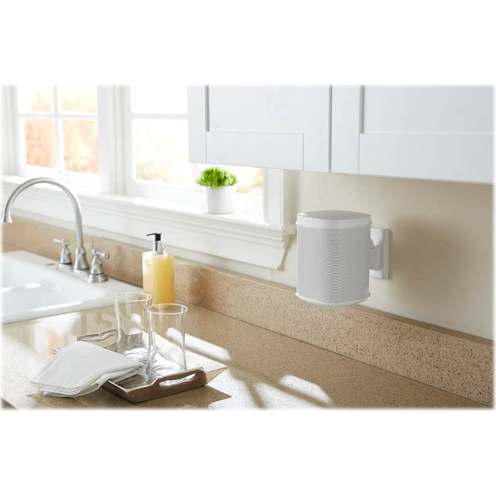 Alt View 13. Sanus - Adjustable Wall Mount for Sonos ONE, PLAY:1 and PLAY:3 Speakers (Pair) - White.