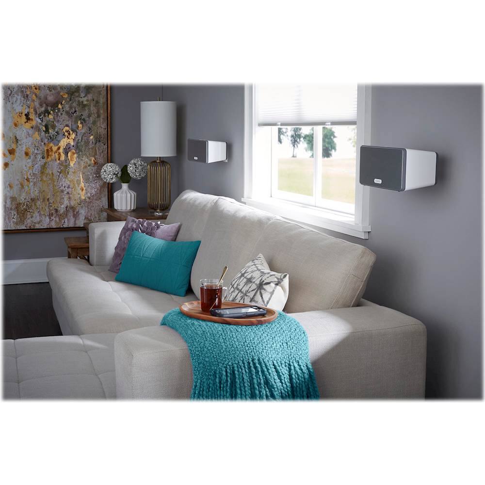 Alt View 15. Sanus - Adjustable Wall Mount for Sonos ONE, PLAY:1 and PLAY:3 Speakers (Pair) - White.