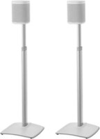 Sanus - Adjustable Height Speaker Stands for Sonos One, PLAY:1 and PLAY:3 Speakers (Pair) - White - Front_Zoom