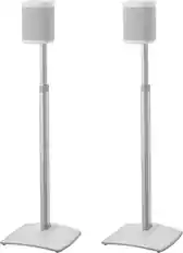 Front. Sanus - Adjustable Height Speaker Stands for Sonos One, PLAY:1 and PLAY:3 Speakers (Pair) - White.