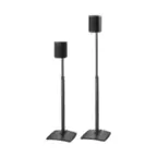 Front. Sanus - Adjustable Height Speaker Stands for Sonos One, PLAY:1 and PLAY:3 Speakers (Pair) - Black.