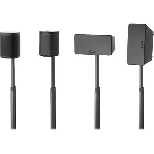 Alt View 16. Sanus - Adjustable Height Speaker Stands for Sonos One, PLAY:1 and PLAY:3 Speakers (Pair) - Black.
