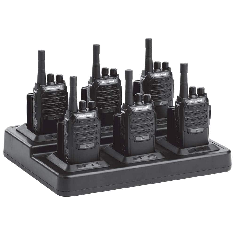 Angle. Midland - BizTalk 20-Floor, 16-Channel 2-Way Radios (6-Pack) - Black.