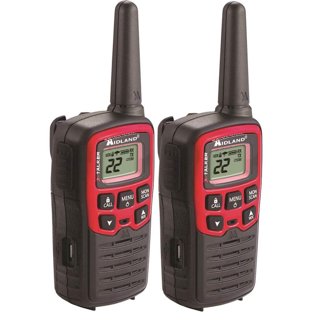 Angle View: Midland - E+Ready X-TALKER 26-Mile, 22-Channel FRS 2-Way Radios (Pair)