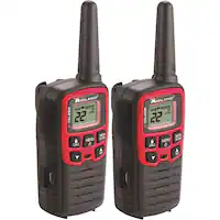 Midland - E+Ready X-TALKER 26-Mile, 22-Channel FRS 2-Way Radios (Pair) - Red - Angle_Zoom