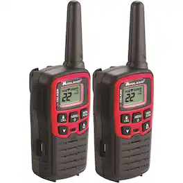 Midland - E+Ready X-TALKER 26-Mile, 22-Channel FRS 2-Way Radios (Pair) - Red