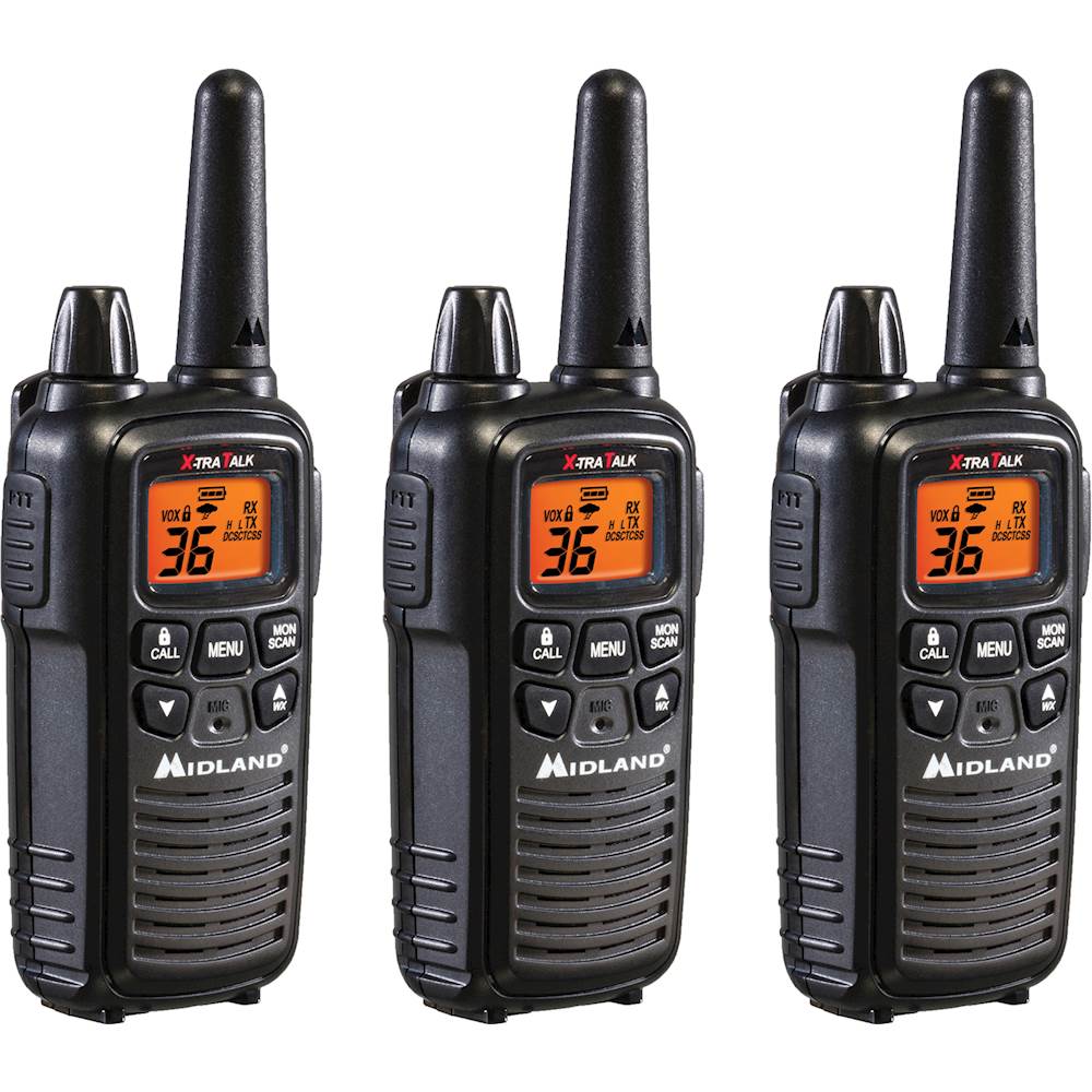 Angle View: Midland - 30-Mile, 36-Channel FRS/GMRS 2-Way Radios (3-Pack)