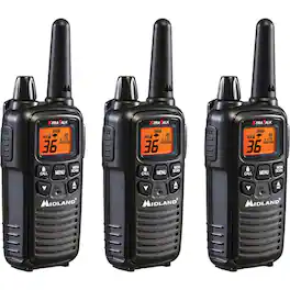 Midland - 30-Mile, 36-Channel FRS/GMRS 2-Way Radios (3-Pack) - Black