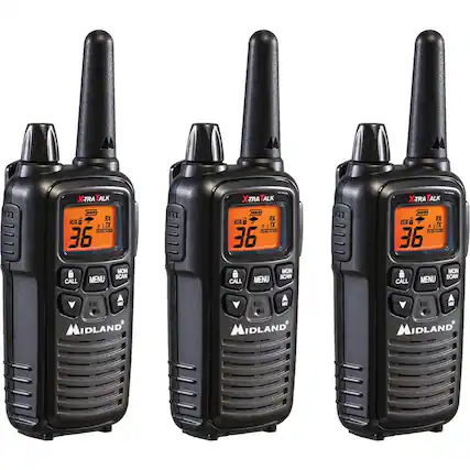 Angle. Midland - 30-Mile, 36-Channel FRS/GMRS 2-Way Radios (3-Pack).