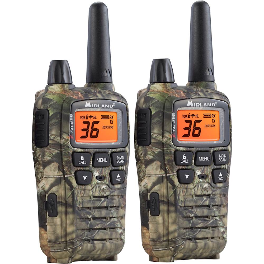 Angle View: Midland - X-Talker 38-Mile, 36-Channel FRS 2-Way Radios (Pair) - Camo Pattern