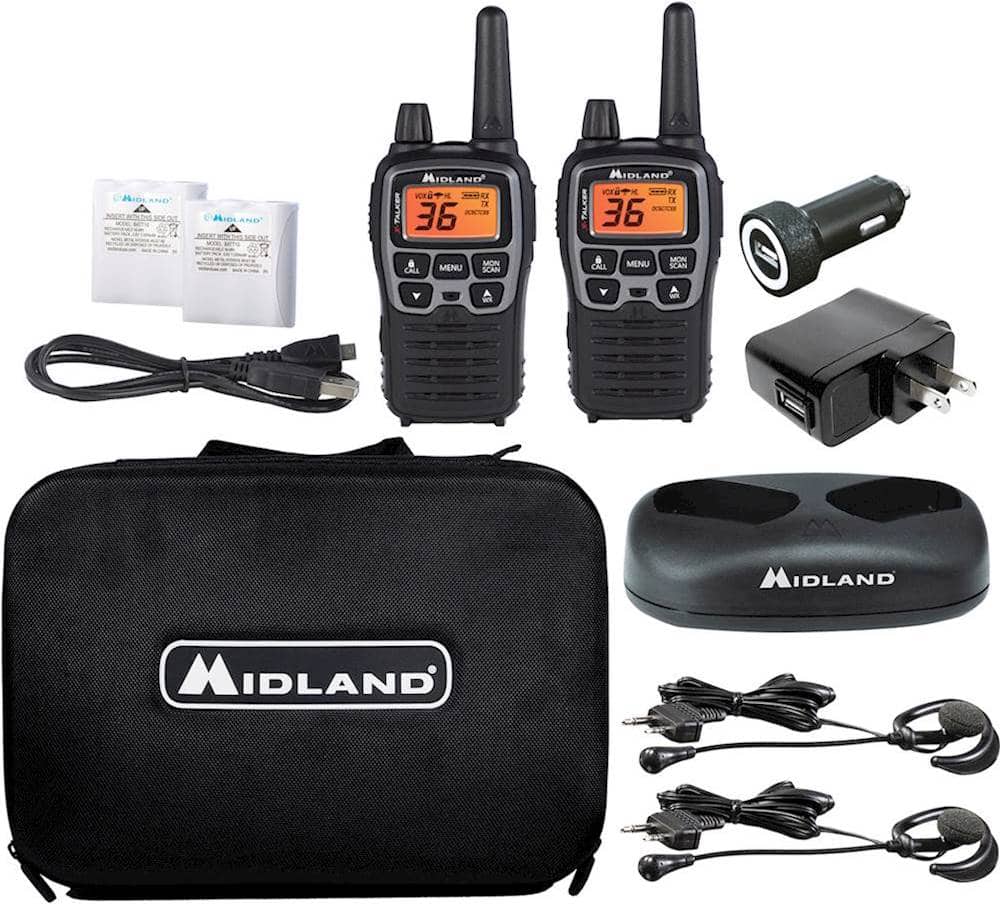 Midland - X-Talker Extreme 38-Mile, 36-Channel FRS 2-Way Radios (Pair) - Black - Angle_Zoom