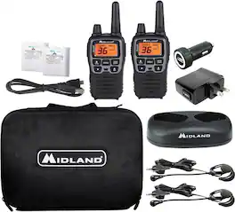 Midland - X-Talker Extreme 38-Mile, 36-Channel FRS 2-Way Radios (Pair) - Black