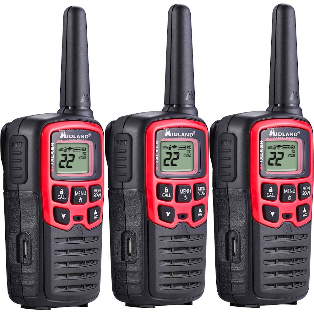 Angle View: Midland - X-Talker 26-Mile, 22-Channel FRS/GMRS 2-Way Radios (3-Pack)