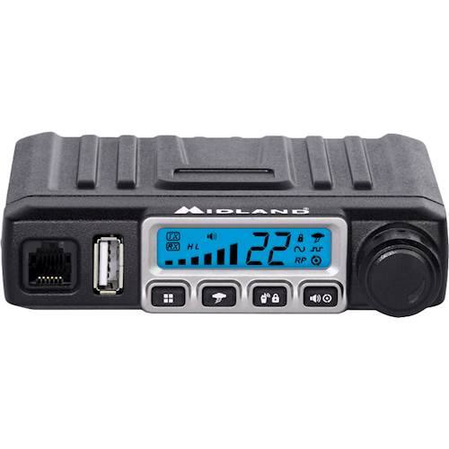 Alt View 12. Midland - MicroMobile® 50-Mile, 15-Channel GMRS 2-Way Radio - Black/Silver.