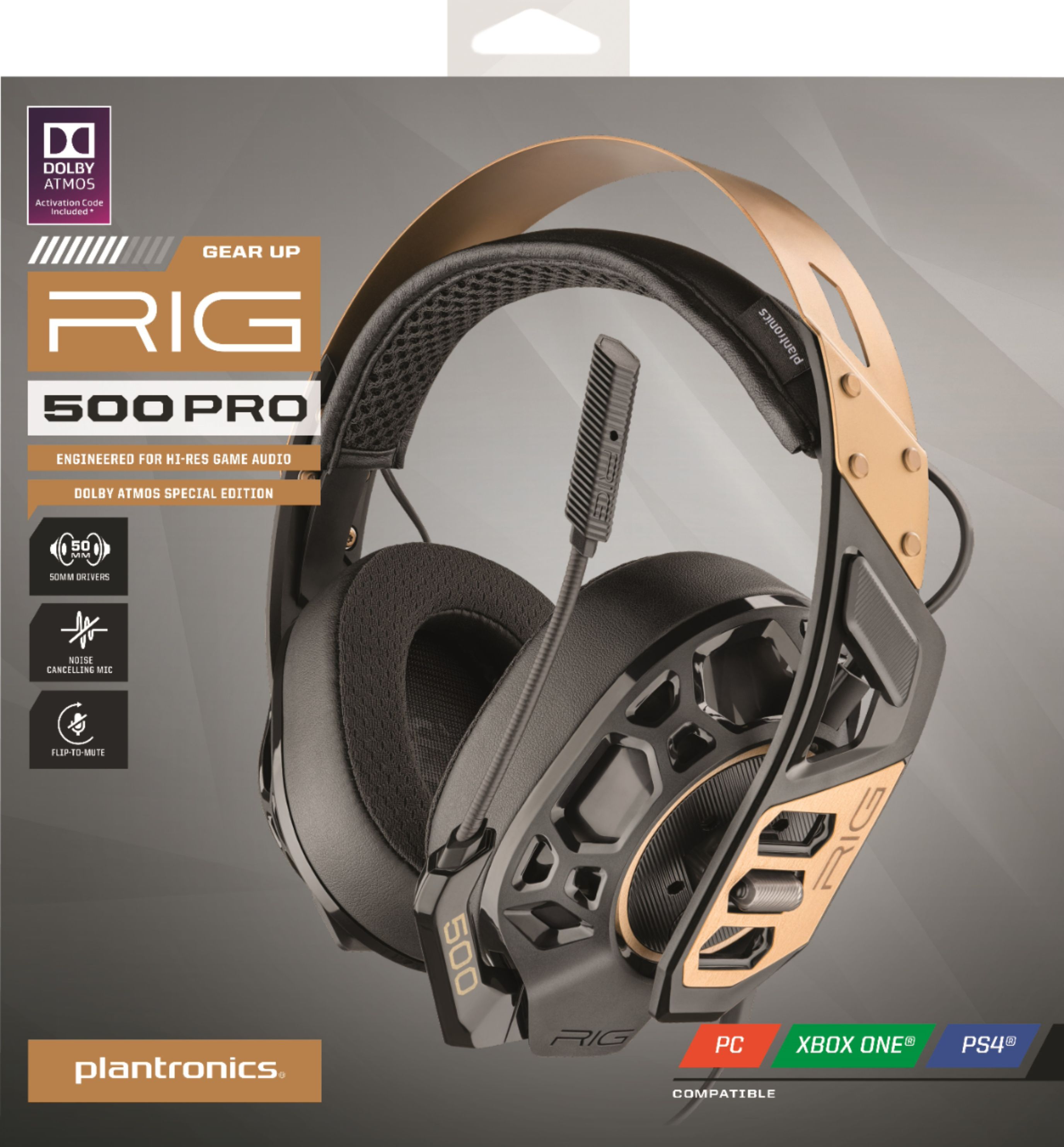 George Hanbury pleegouders Stuwkracht Best Buy: RIG 500 PRO Wired Dolby Atmos Gaming Headset for PC Black/Copper RIG  500 PRO