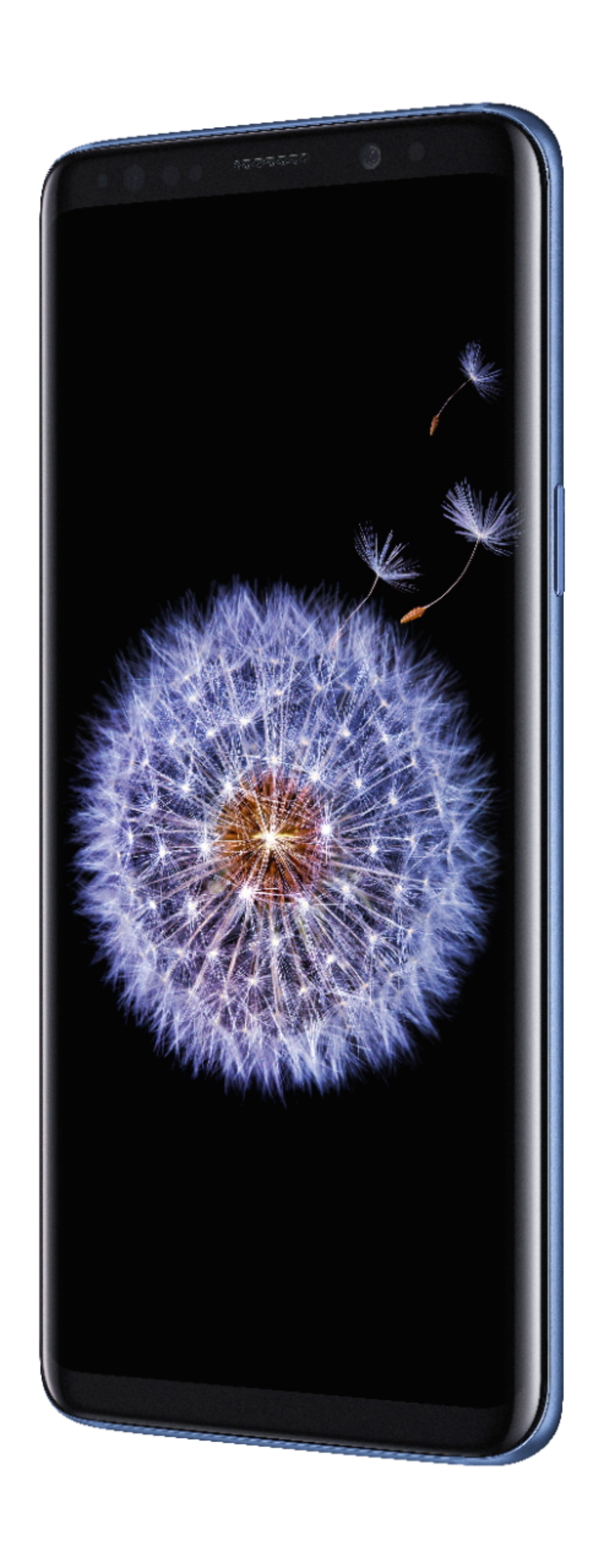 Left. Samsung - Geek Squad Certified Refurbished Galaxy S9 with 64GB Memory Cell Phone - Coral Blue.