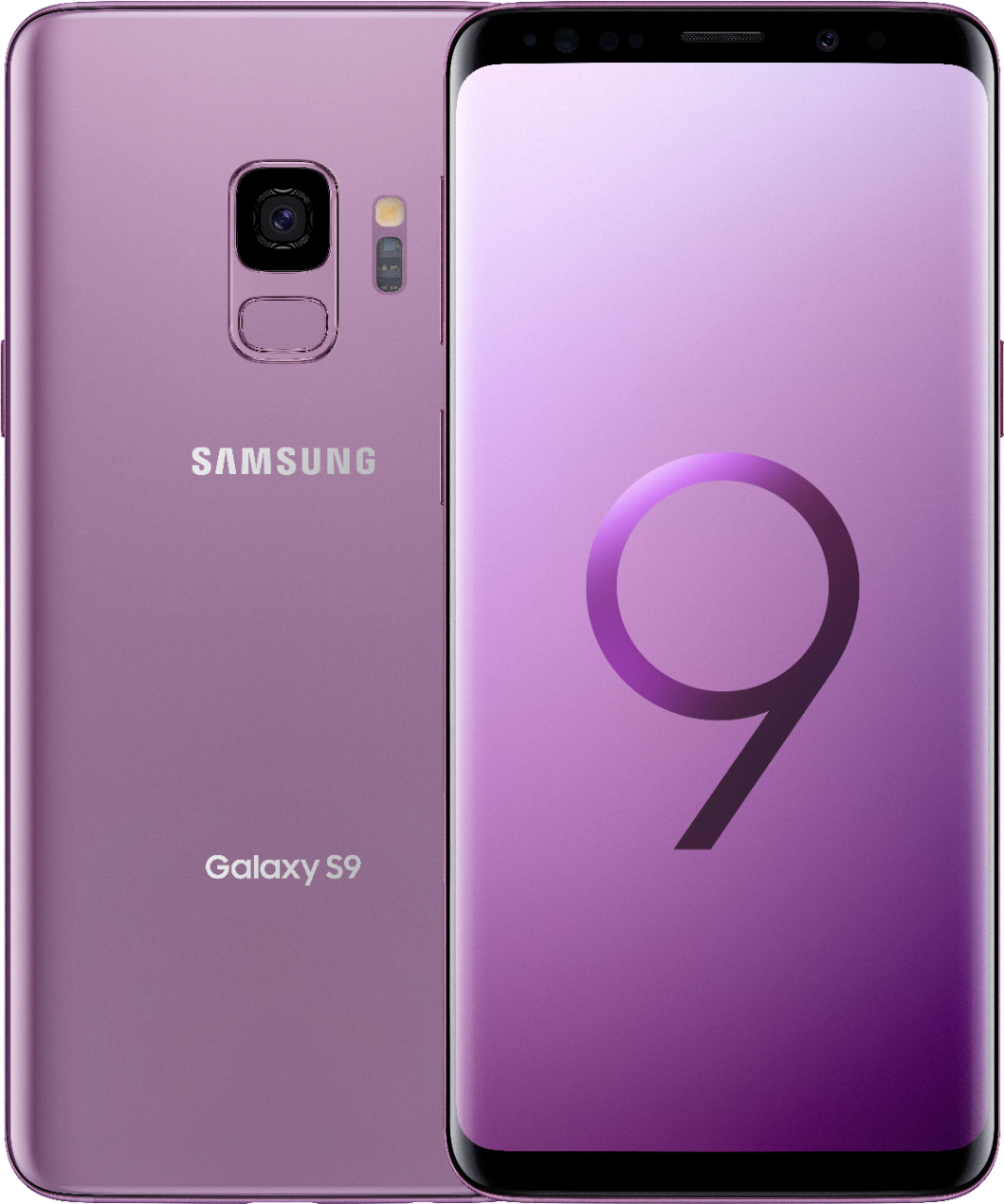 Alt View 13. Samsung - Geek Squad Certified Refurbished Galaxy S9 with 64GB Memory Cell Phone - Lilac Purple.
