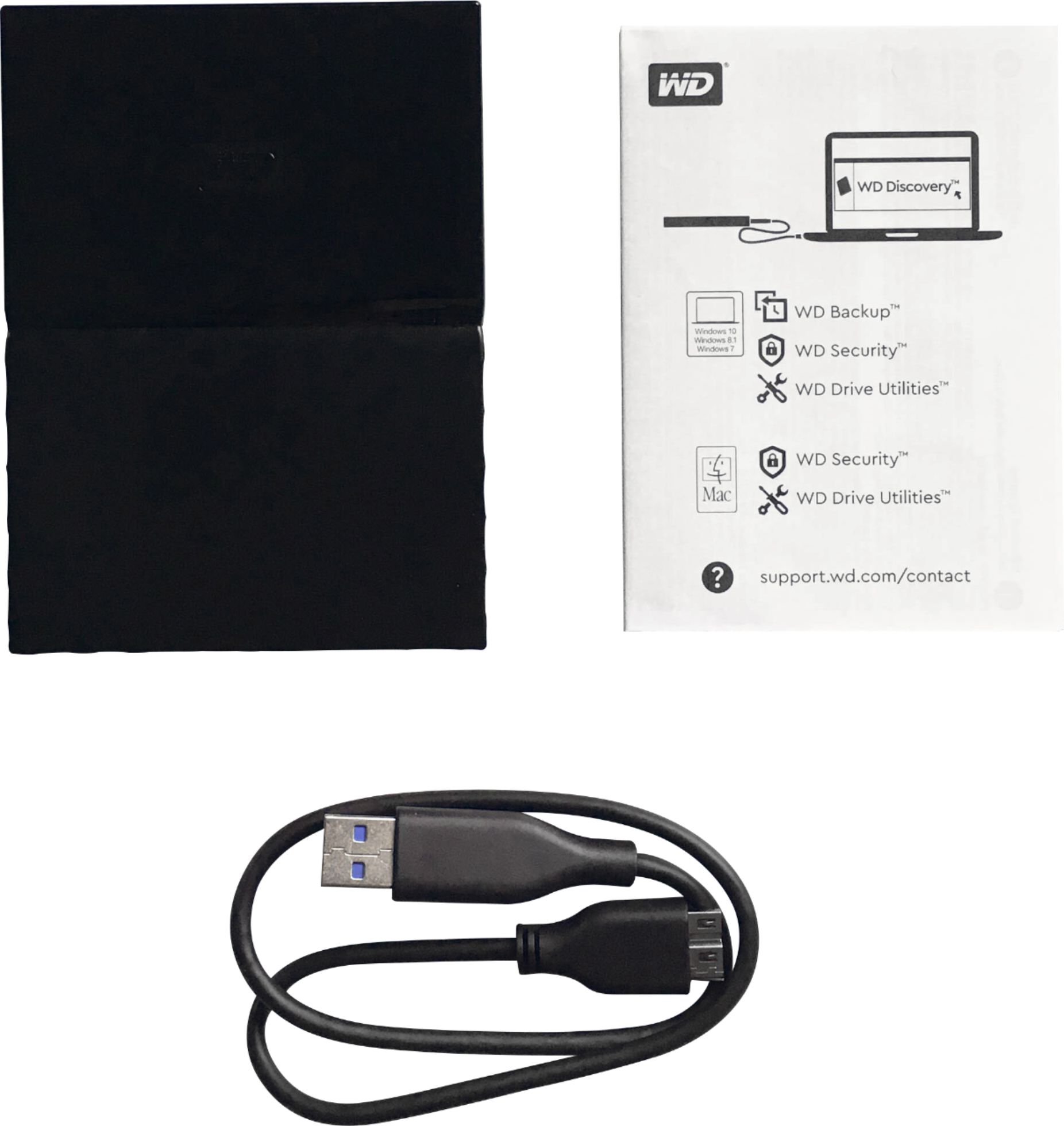 WD 2TB My Passport for Mac Portable External Hard Drive USB-C/USB-A WDBLPG0020BBK-WESE 