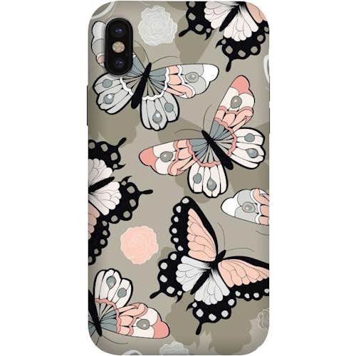 strongfit designers case for apple iphone x and xs - butterfly garden 001