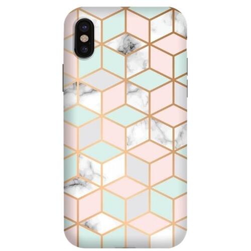 Front. ArtsCase - StrongFit Designers Case for Apple® iPhone® X - Pink/Green/Gray/Gold.