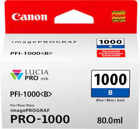 Front. Canon - PFI-1000 Standard Capacity Ink Cartridge - Blue.