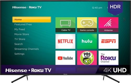 Hisense - 43" Class - LED - R7 Series - 2160p - Smart - 4K UHD TV with HDR Roku TV - Larger Front