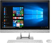 Front. HP - Pavilion 27" Touch-Screen All-In-One - Intel Core i7 - 12GB Memory - 1TB Hard Drive - HP Finish In Blizzard White.