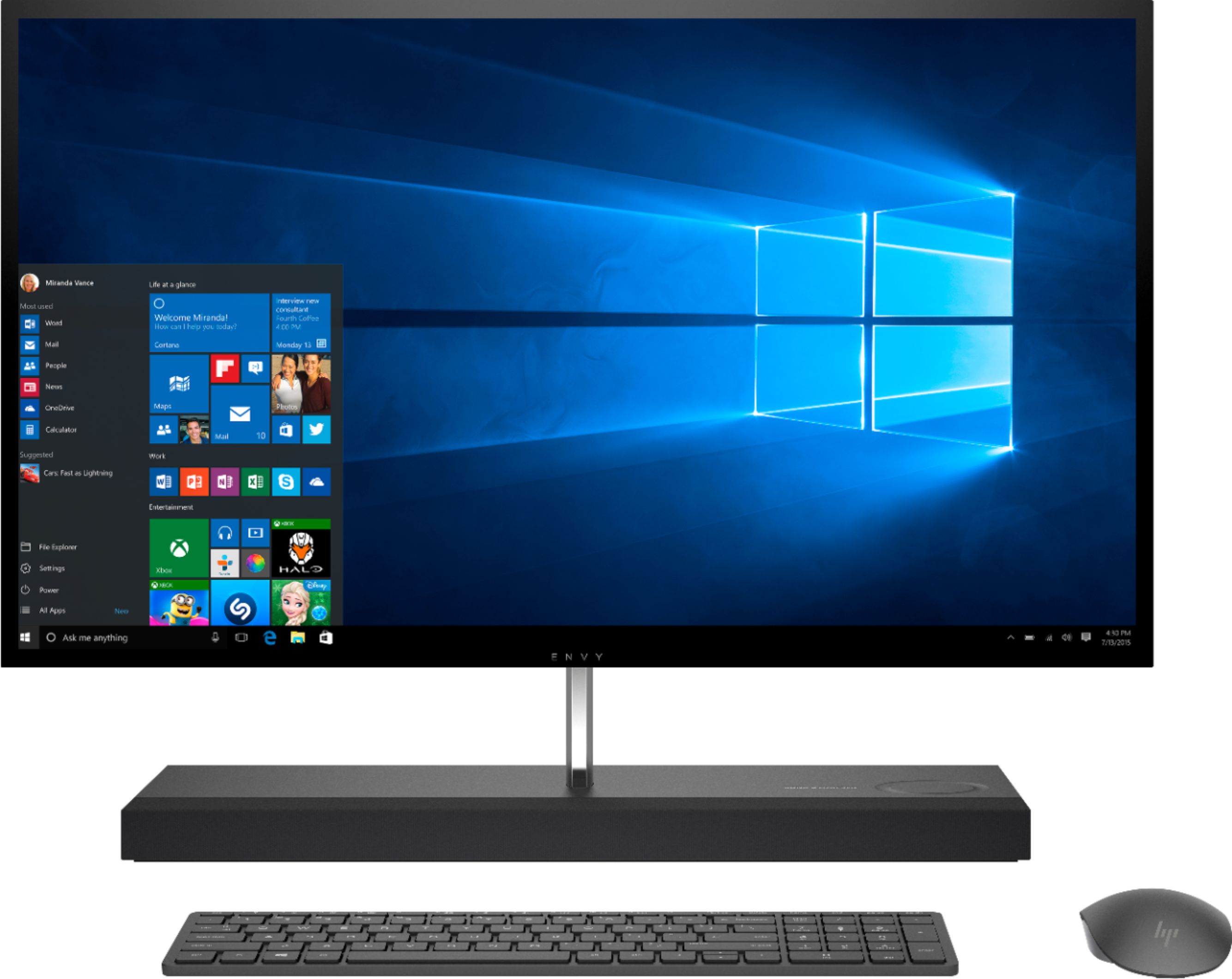 HP ENVY All-in-One 27 i7-9700T 4K 一体型PC-