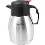 Front. Brentwood - 1.2 Liter Vacuum Stainless Steel Coffee Pot (CTS-1200) - Silver/Black.