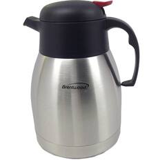 Front. Brentwood - 2.0 Liter Vacuum Stainless Steel Coffee Pot (CTS-2000) - Silver/Black.