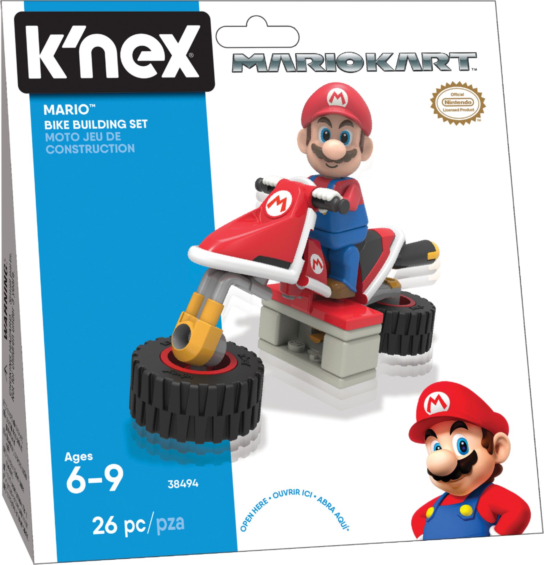 K'NEX Mario Kart Toad Bike Building Set 