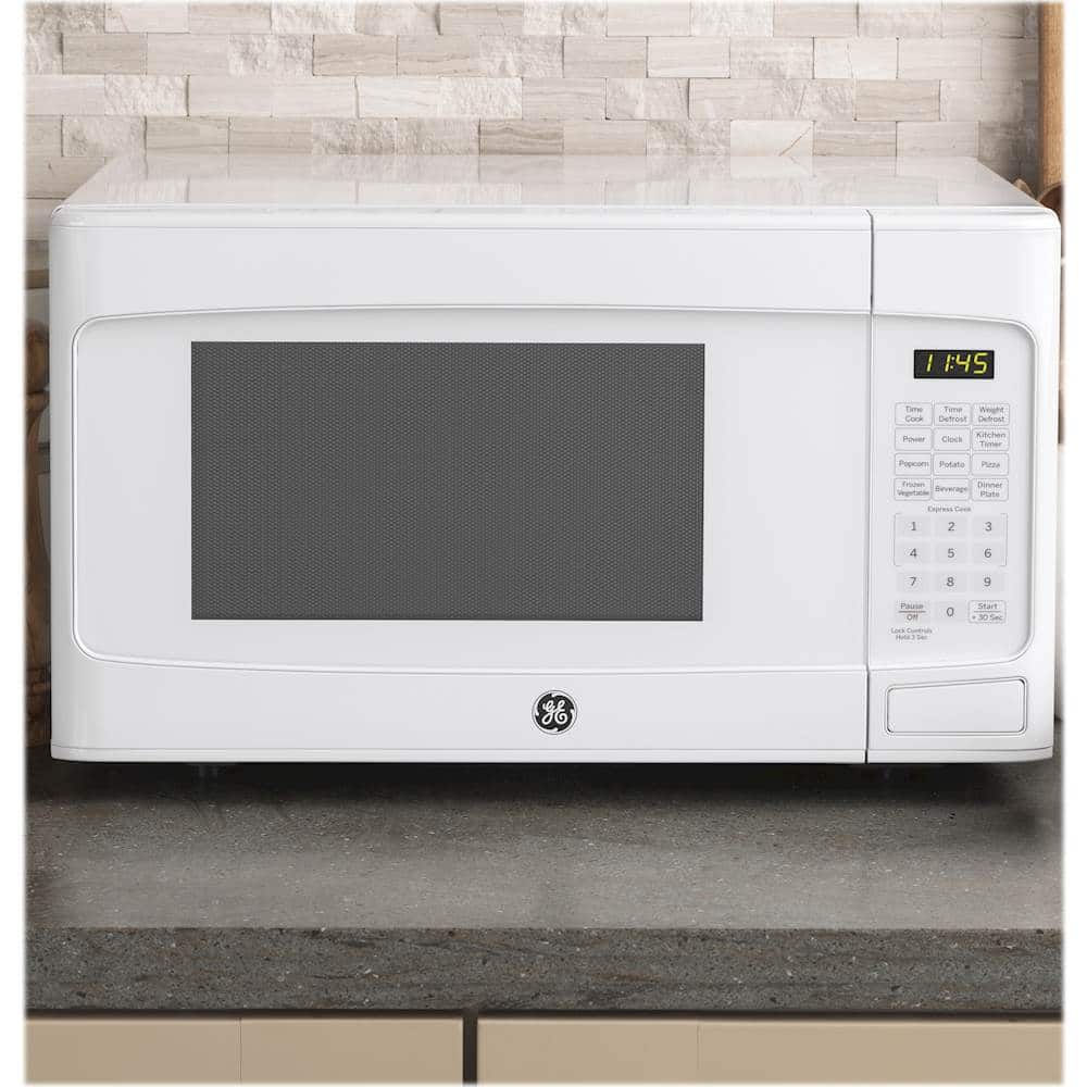 Alt View 12. GE - 1.1 Cu. Ft. Microwave - White.