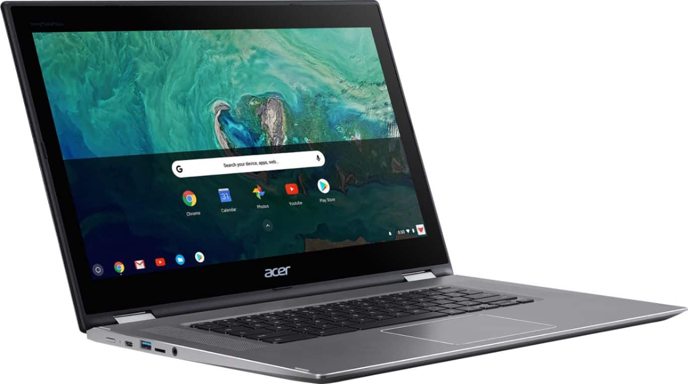Angle. Acer - Spin 15 2-in-1 15.6" Touch-Screen Chromebook - Intel Pentium - 4GB Memory - 64GB Solid State Drive.