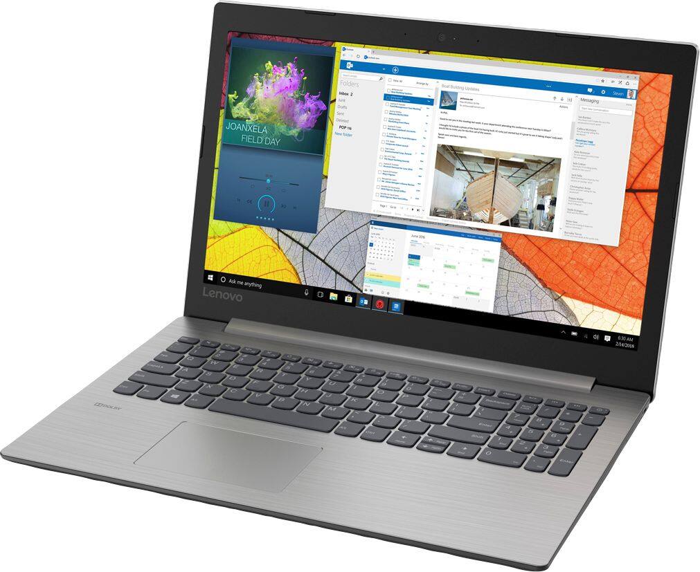 Left. Lenovo - 330-15IGM 15.6" Laptop - Intel Celeron - 4GB Memory - 500GB Hard Drive - Platinum Gray.