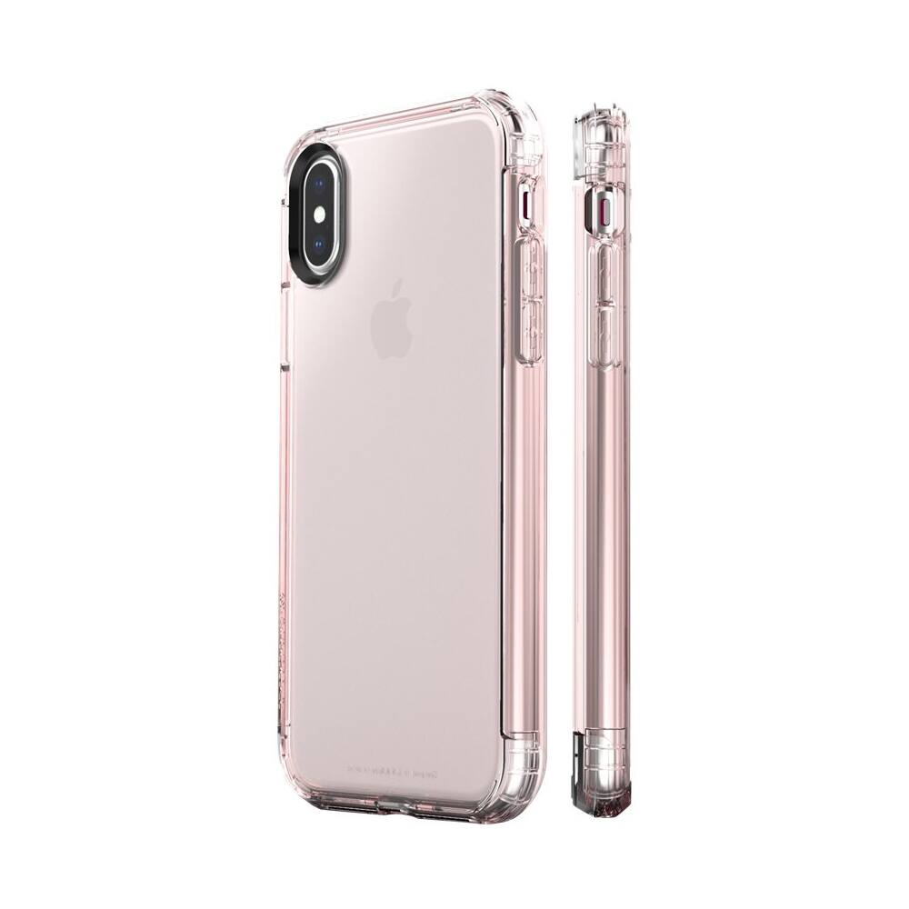 Alt View 14. SaharaCase - Inspire Case with Glass Screen Protector for Apple® iPhone® X and XS - Rose Gold Clear.