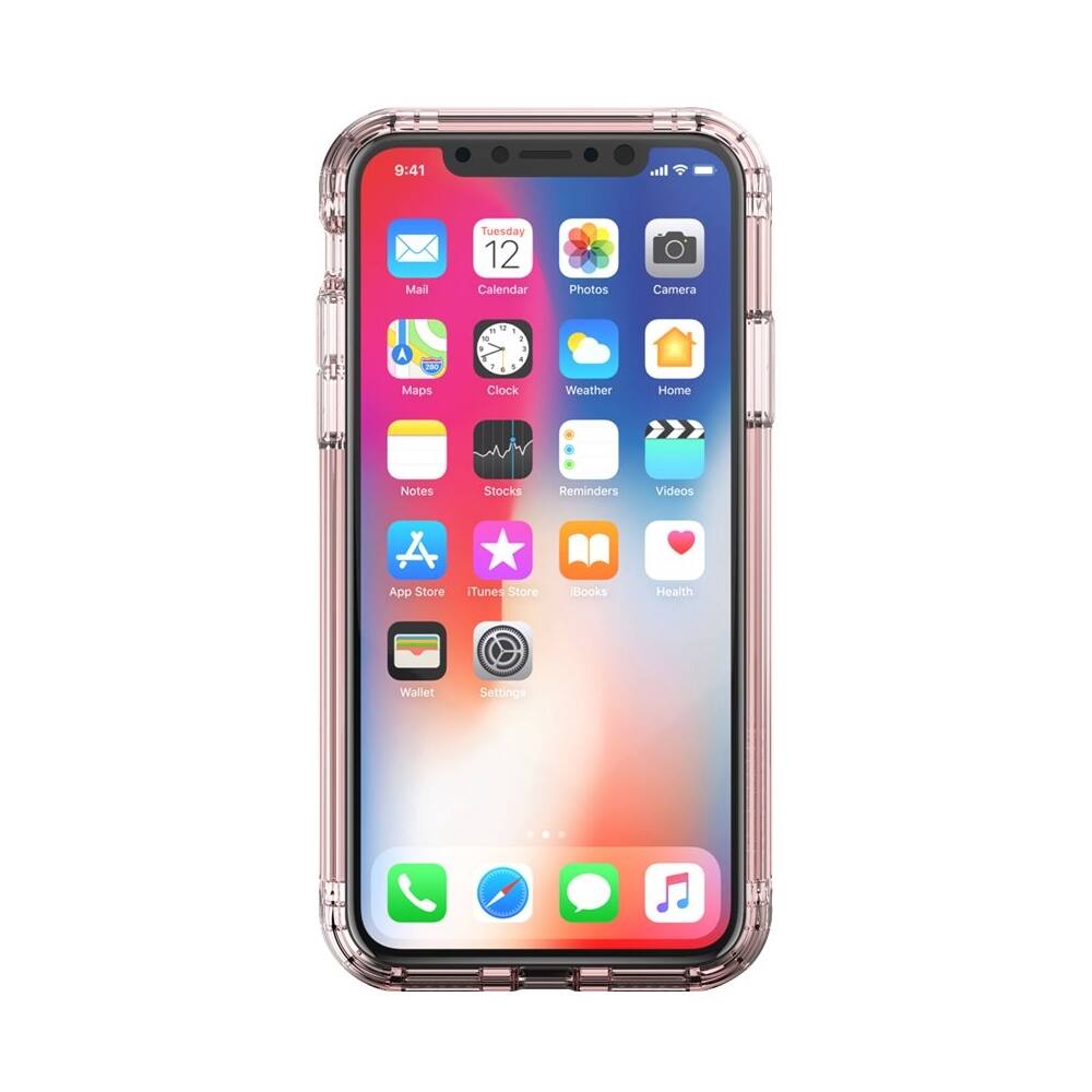 onlycase series inspire case for apple iphone x and xs - rose gold clear onlycase series inspire case for apple iphone x and xs - rose gold clear