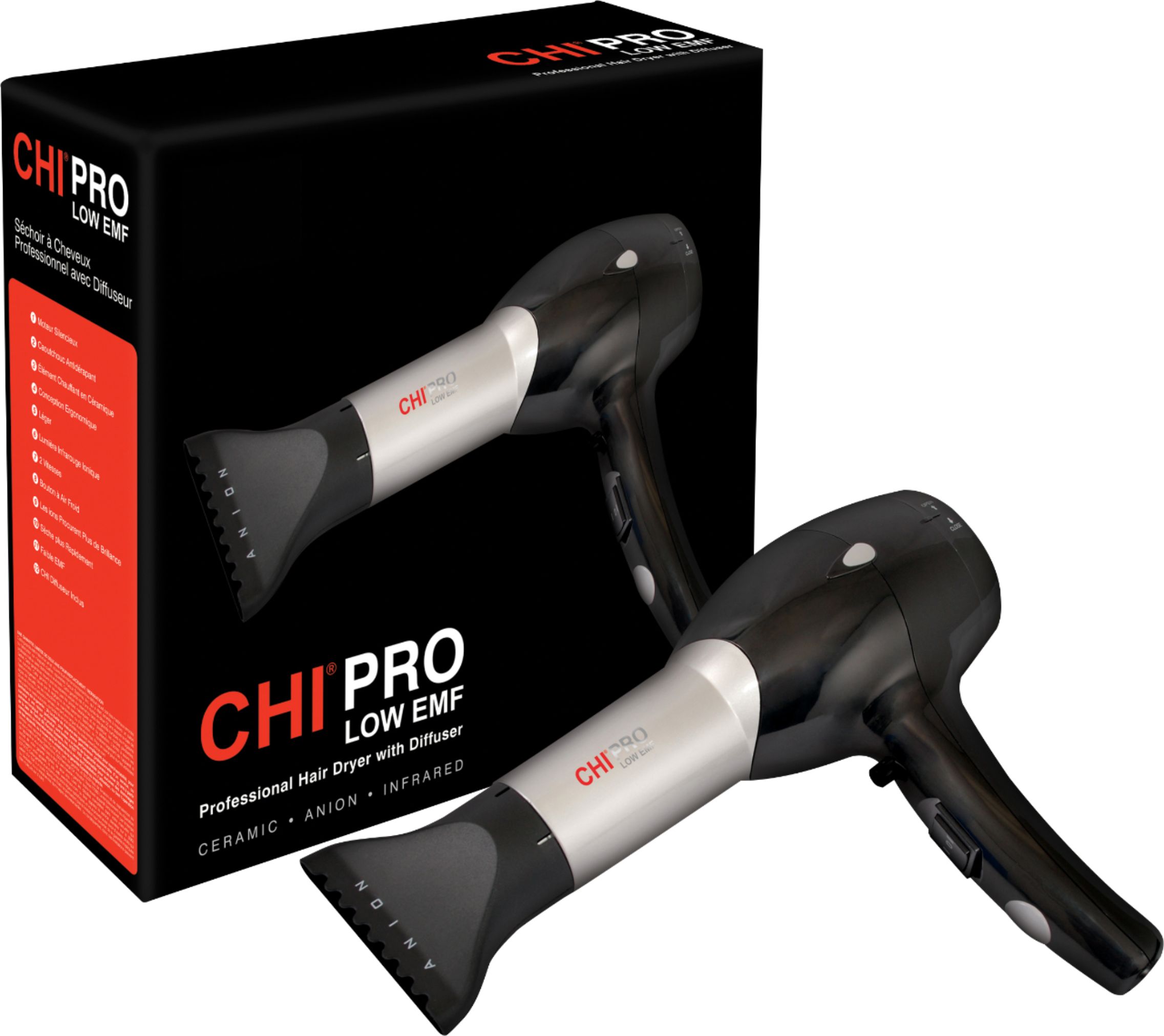 Best Buy: CHI Pro Ceramic Hair Dryer Black GF1505