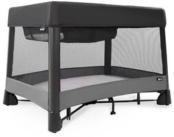 4moms - breeze plus Playard with Removable Bassinet and Changer - Black - Front_Zoom