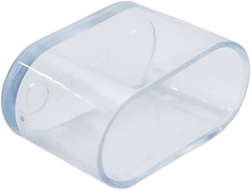 Front. Auledio - Oval chair leg cover transparent furniture foot cover chair leg floor protector hardware furniture foot pad - transparent.