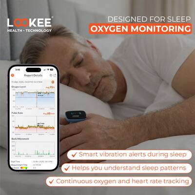 Lookee Ring-Pro Sleep Oxygen Monitor With PC & Mobile Apps | Vibration Reminder For Low O2 | Continuous Pulse Oximeter Tracks O2 Level & Heart Rate Lookee Ring-Pro Sleep Oxygen Monitor With PC & Mobile Apps | Vibration Reminder For Low O2 | Continuous Pulse Oximeter Tracks O2 Level & Heart Rate