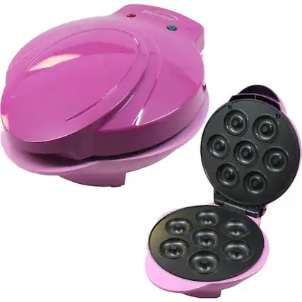 Front. Brentwood - (TS-250) Mini Donut Maker - Purple/Black.