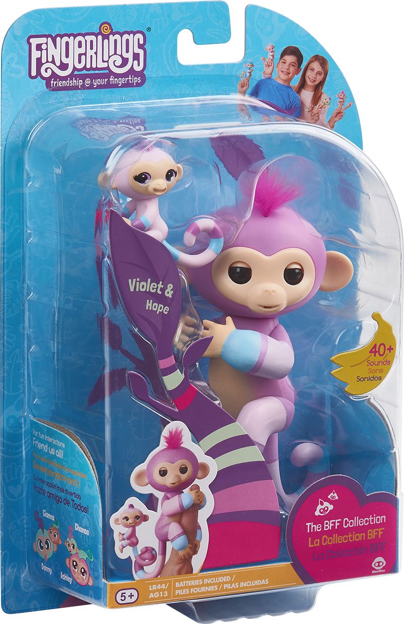 WowWee Fingerlings Monkey Interactive BFF Collection Violet & Hope for sale online 