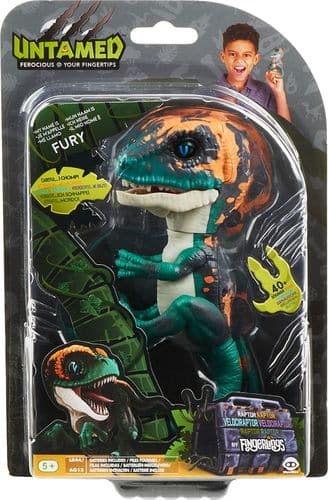  WowWee - Untamed Raptor by Fingerlings Fury Velociraptor - Blue