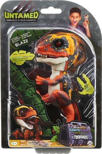  WowWee - Untamed Raptor by Fingerlings Blaze Velociraptor - Orange