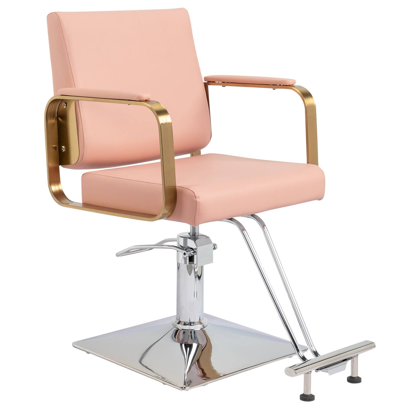 Left. Winado - Professional Hydraulic Barber Chair Heavy Duty 330lbs Capacity Salon Swivel Styling Chair w/Anti-slip Footrest for Salon - Pink.