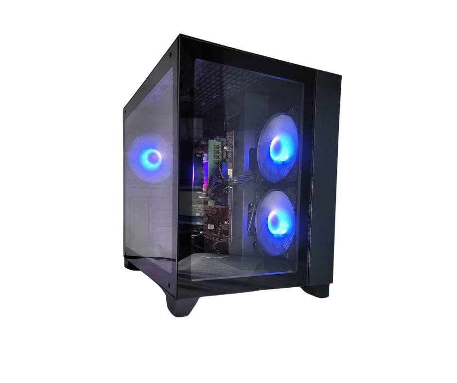 Angle. Odyssey Computers - Vesta V2 Gaming Desktop, Intel Core i5 upto 4.3GHz - 16GB RAM - 1TB NVMe SSD - NVIDIA GeForce GTX 1660S WiFi  W11P - Black.