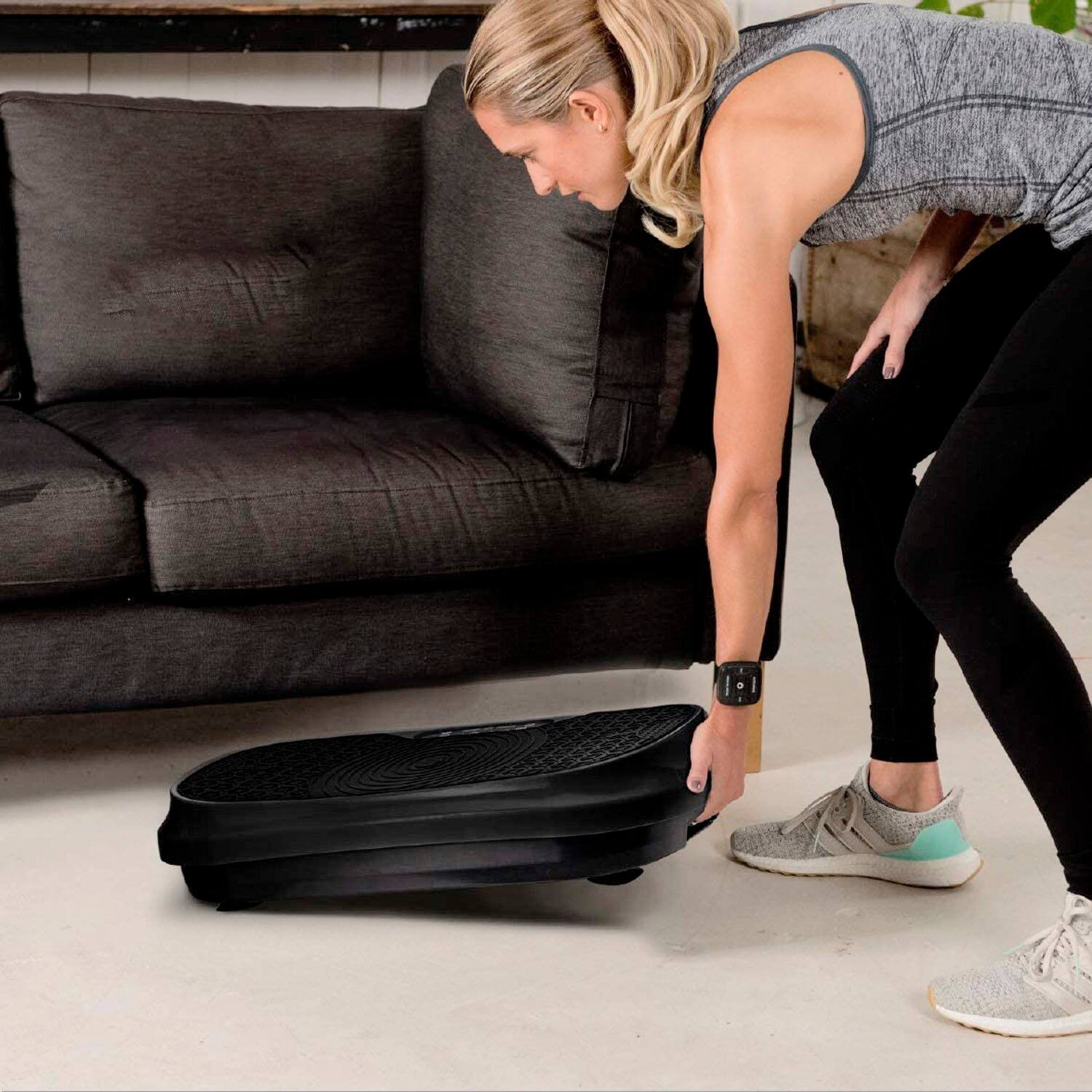 Alt View 3. Lifepro - Waver Mini Vibration Plate Exercise Machine – Portable Full Body Vibration Platform - Black.