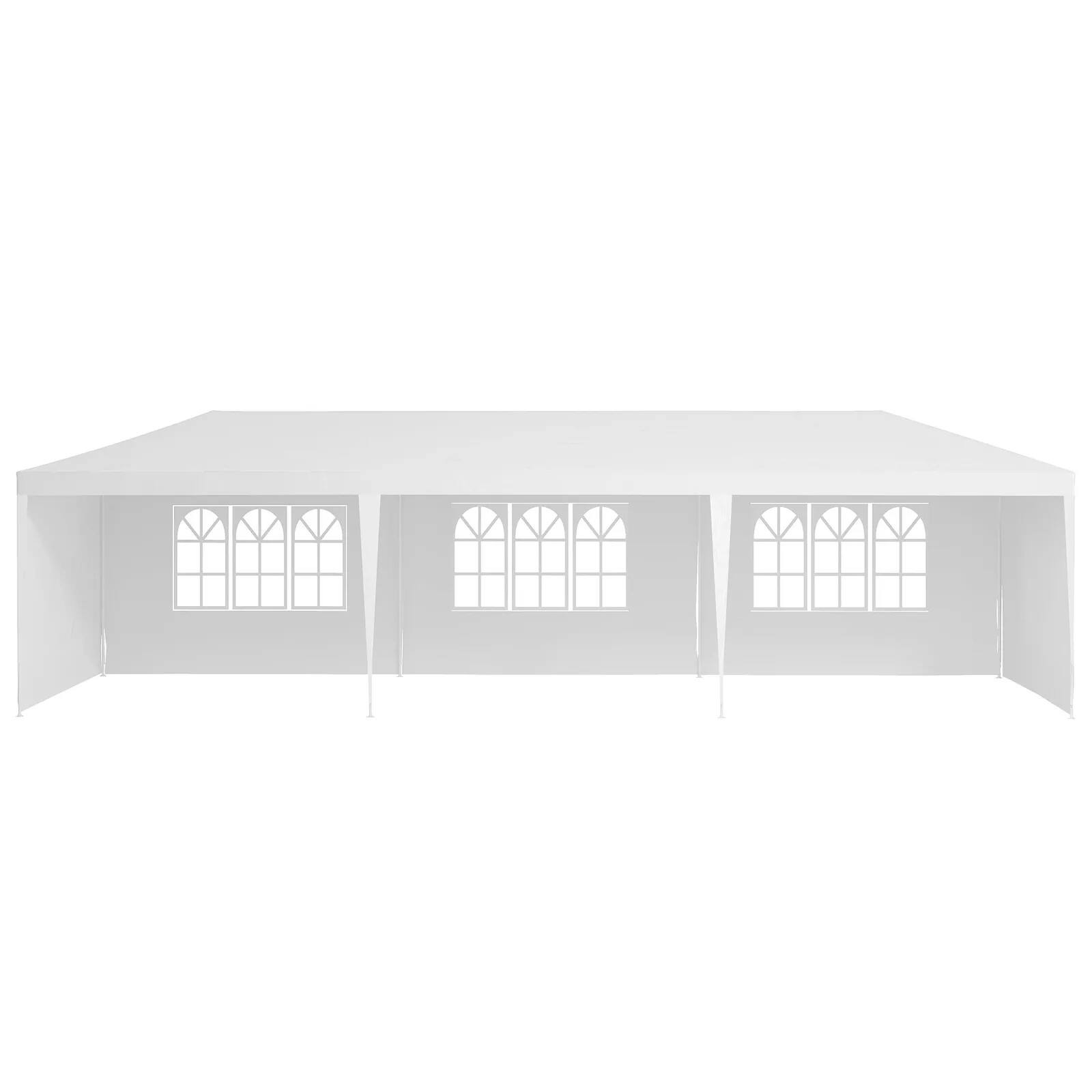 Alt View 5. Ecooso - 10x30' Outdoor Garden Gazebo Wedding Party Tent Canopy Marquee with 5 Removable  Sidewalls - White.