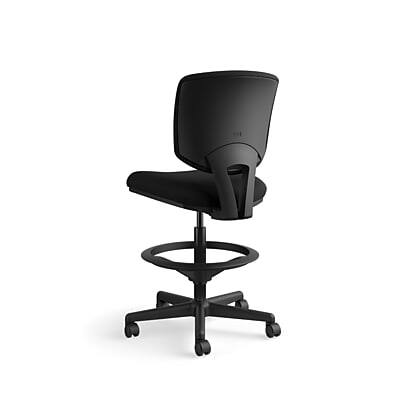 Alt View 4. HON - Volt Armless Fabric Drafting Chair - Black.