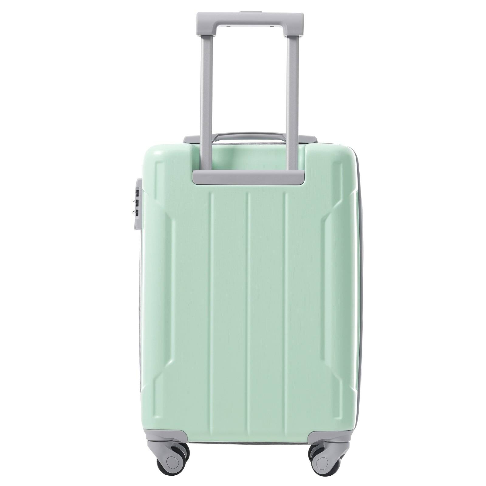 Alt View 6. BreeBe - 20-Inch Carry-On Luggage Set 3-Piece, Lightweight Hardshell ABS Suitcases with Spinner Wheels for Travel - Soft Lime.